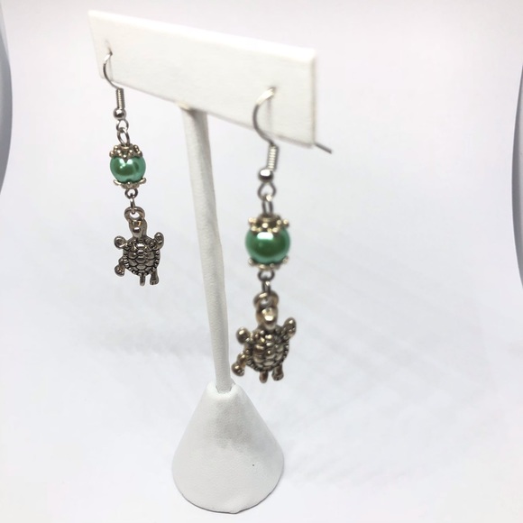 {3 for $20} sea turtle dangle earrings with pearls - Picture 2 of 4